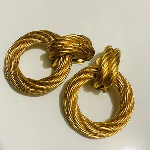 Dior Gold Knocker Earrings